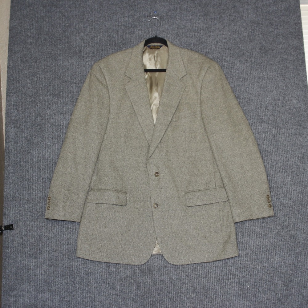Brooks Brothers Chic Mens Blazer Jacket Tweed Herringbone Wool Blend‎ 43L